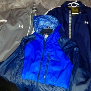 Under Armor and Columbia jackets